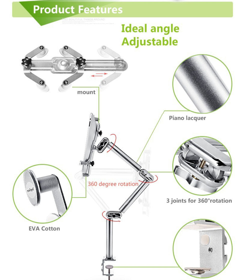 TEQ Super Heavy Duty Strong Car Table Bed iPad Holder TEQ Super Heavy Duty Strong Car Table Bed iPad Holder